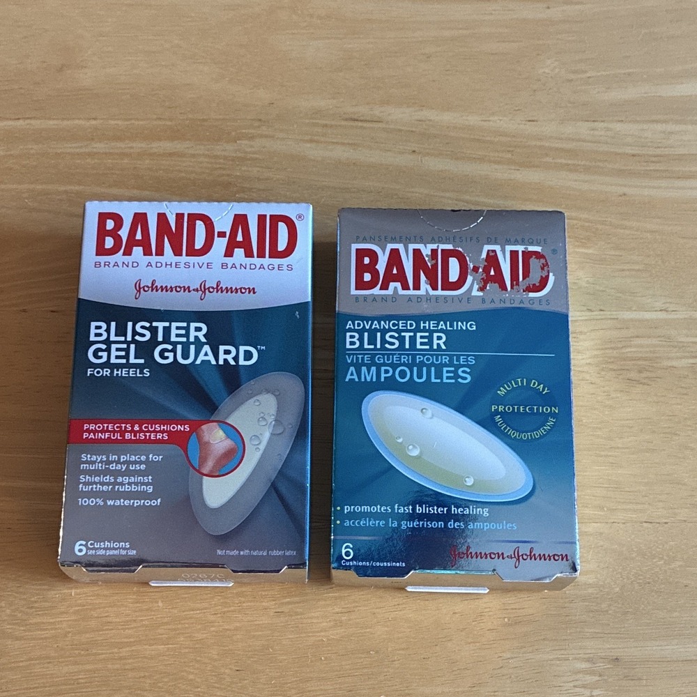 BAND-AID Blister Gel Guard Waterproof Sterilized Adhesive Bandages Heel/Hand X 2